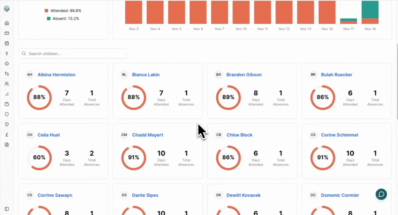 Attendance History Dialog