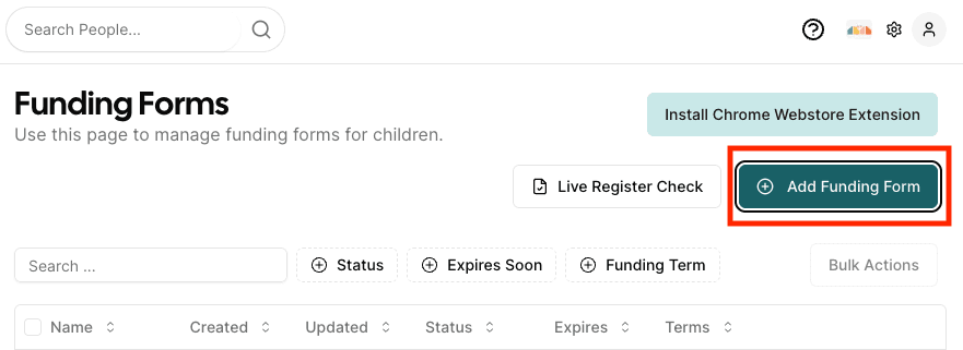 Funding Add List