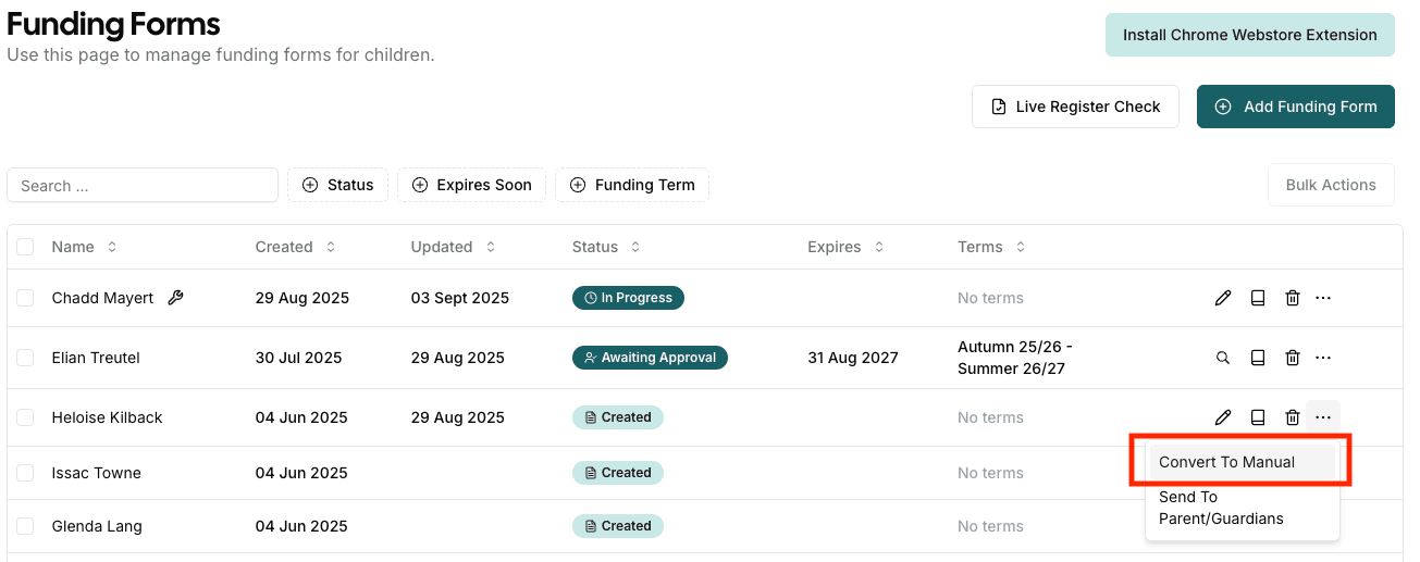 Funding Convert