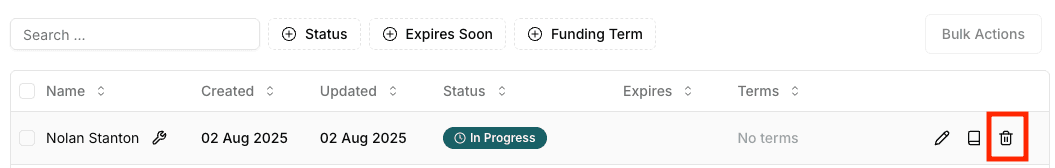 Edit Funding Form
